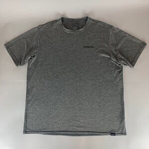 Patagonia Gray Short Sleeve Athletic Crewneck Shirt Mens Large